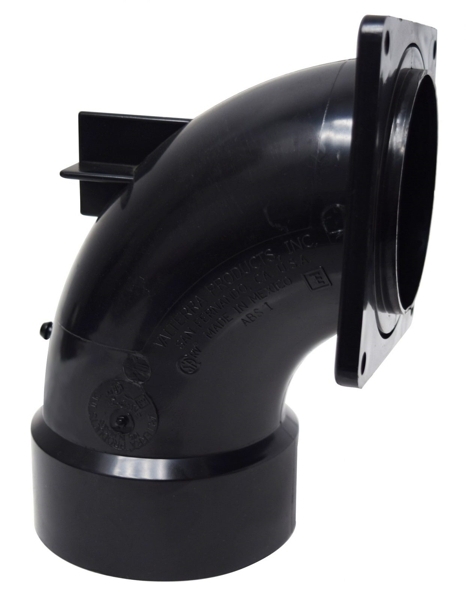 Valterra 90 Degree 3in Waste Elbow with Flange