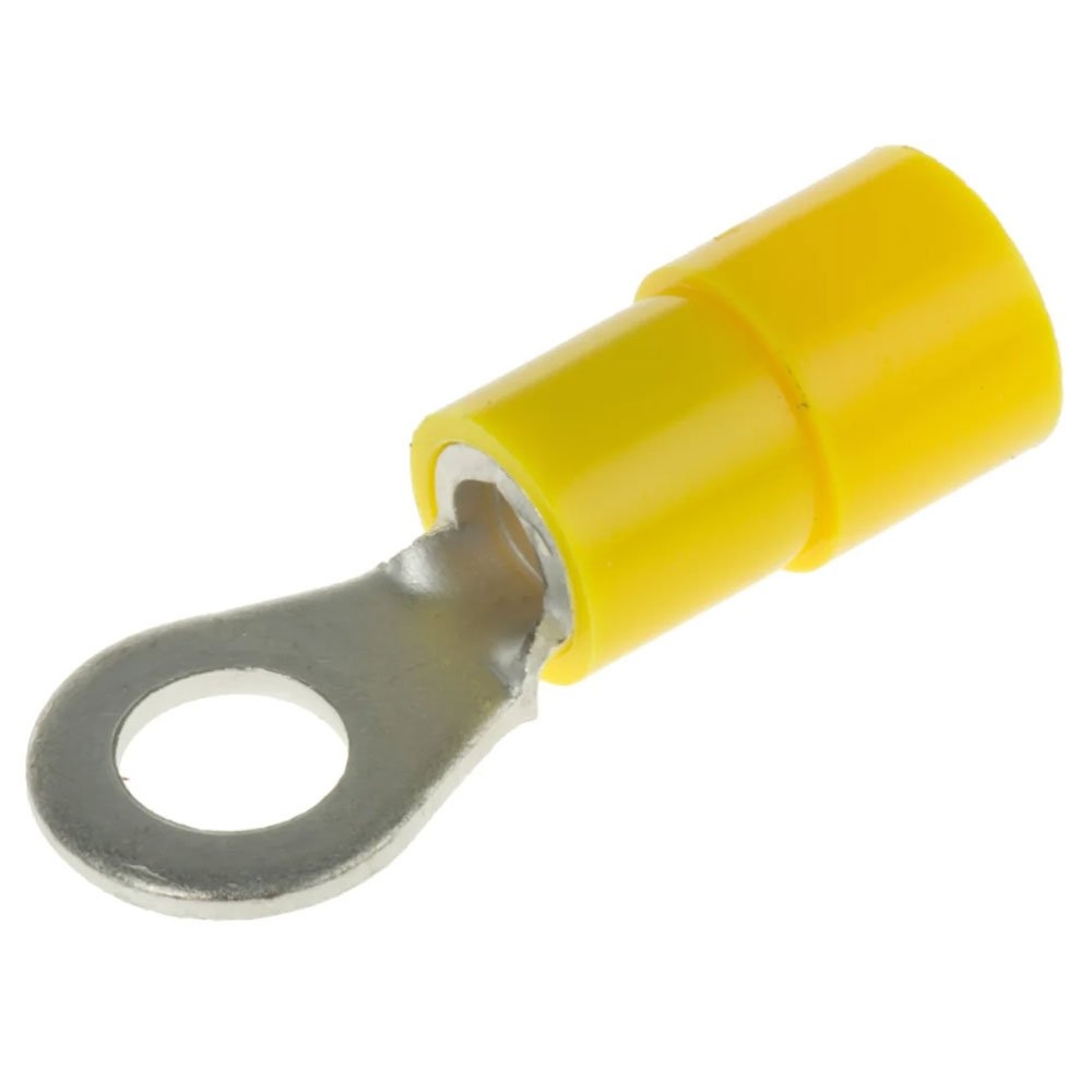 Trojan Ring Terminals Yellow 6.3mm