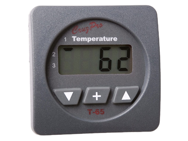 CruzPro T-65 Temperature Gauge for Three Areas