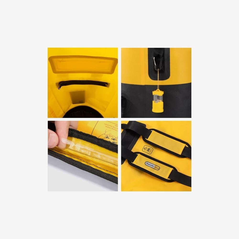 Naturehike TB03 Waterproof Roll Top Dry Backpack 40L Lemon Yellow