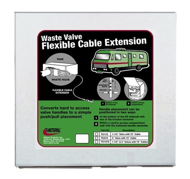 Valterra Flexible Cable Kit 72in with 1-1/2in Valve
