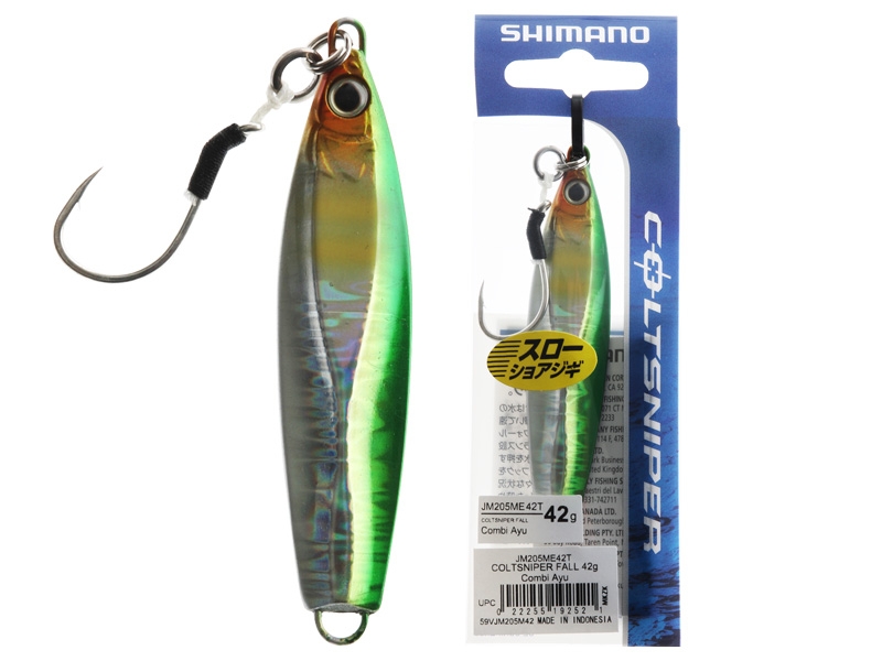 Shimano ColtSniper Flatfall Jig 42g 42T Silver Chartreuse