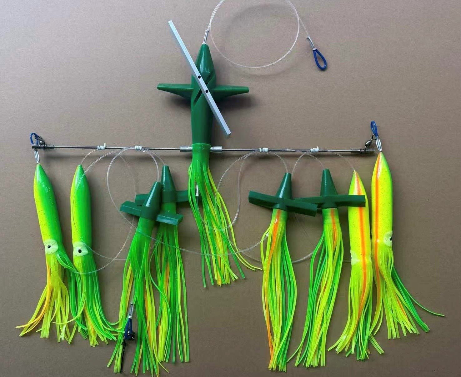 H2O Pro Titanium Duo Directional Sideswimmer Bar 18in Green/Yellow/Orange