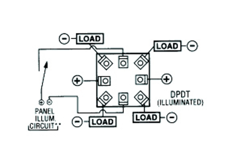 Sierra TG19520 DPDT Illuminated On-Off-On Marine Toggle Switch