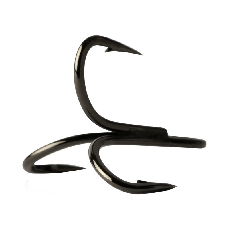 Mustad TG77NP-BN Jaw Lok Triple Grip Treble Hook #8 Qty 6