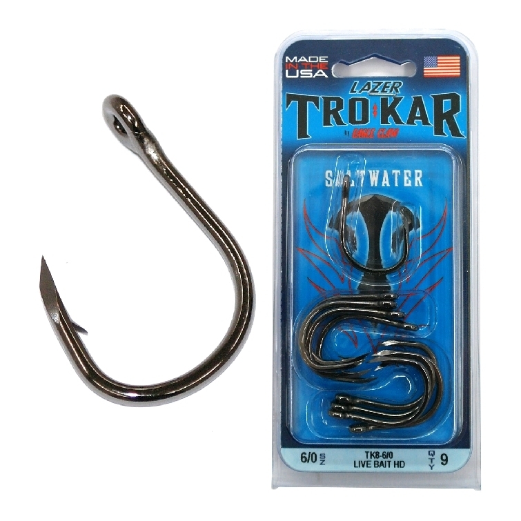 TroKar TK8 Extreme HD Non-Offset Live Bait Hook