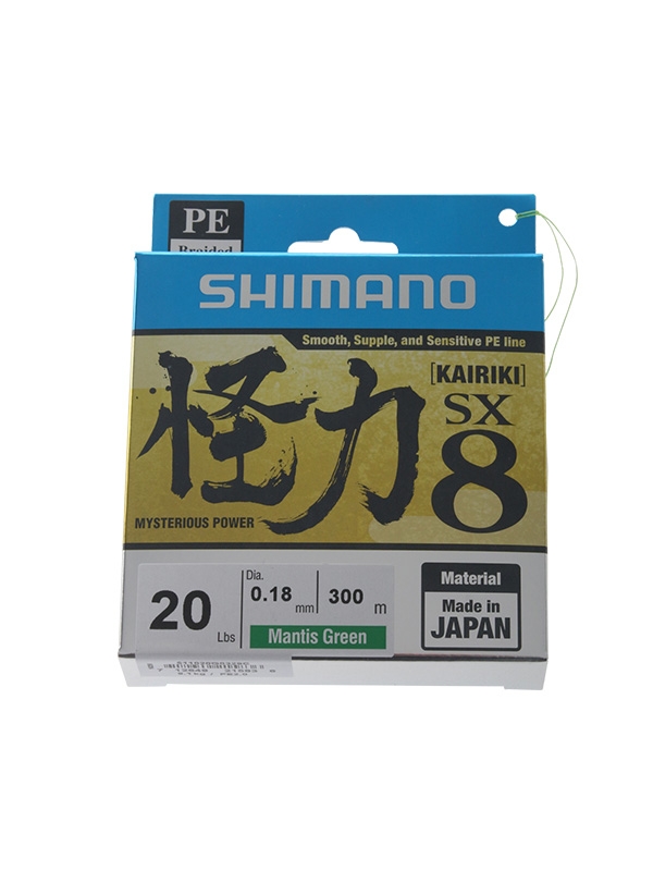 Shimano Kairiki SX8 Braid Mantis Green 300m 20lb 0.18mm