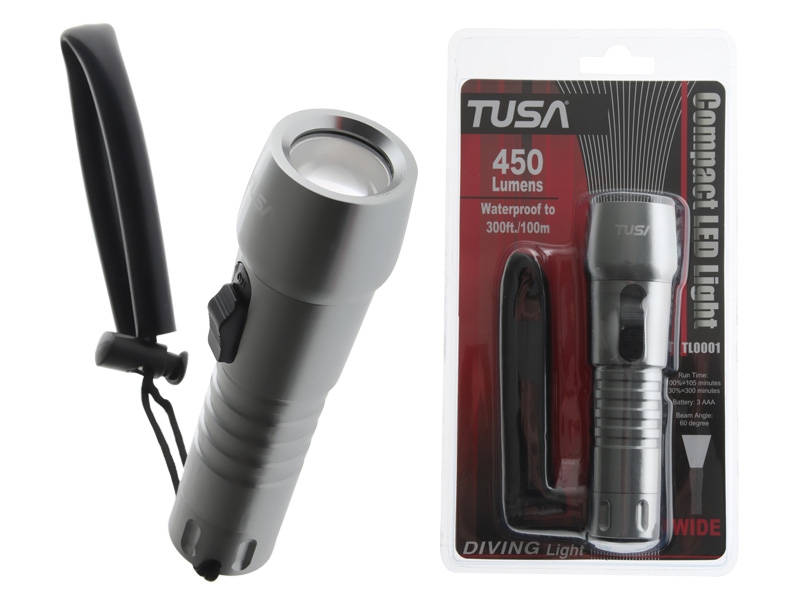 TUSA Sport Compact LED Wide Beam Dive Torch 450lm
