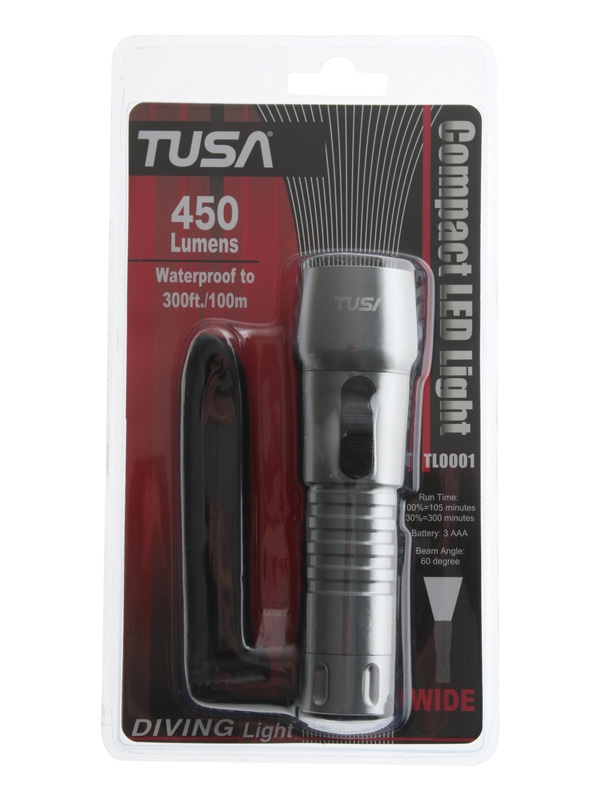 TUSA Sport Compact LED Wide Beam Dive Torch 450lm
