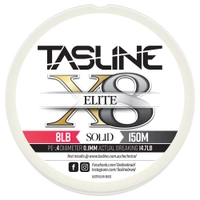 Tasline Elite White X8 Pure Solid Braid 150m 8lb Thumbnail Tasline Elite White X8 Pure Solid Braid 150m 8lb
