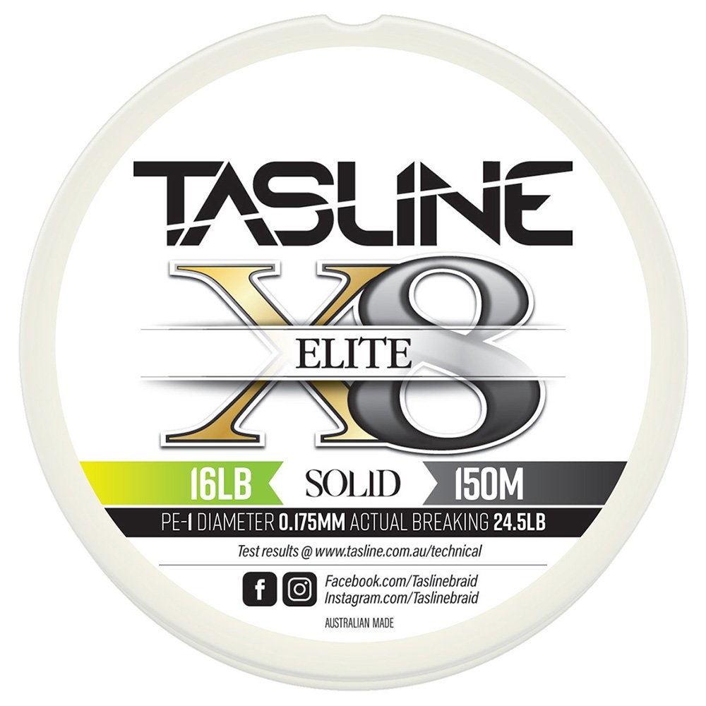 Tasline Elite White Braid 16lb 150m Spool