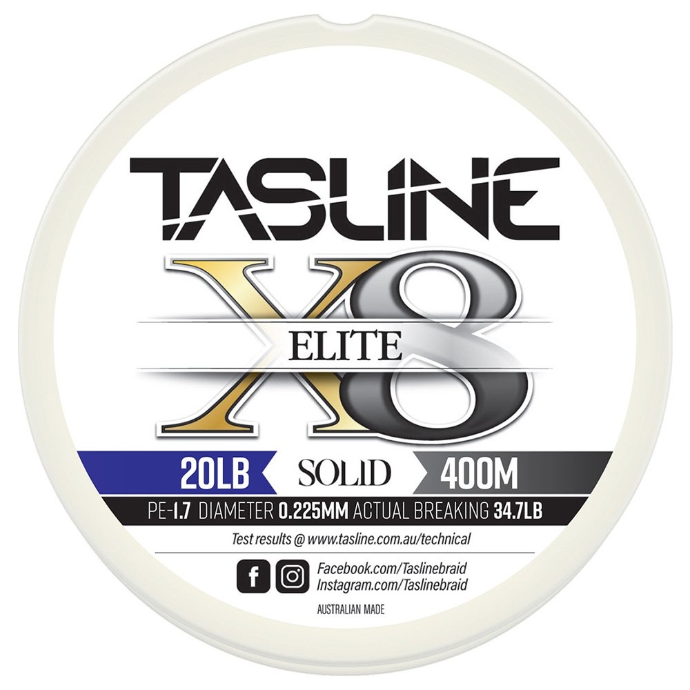 Tasline Elite White Braid 20lb 400m Spool