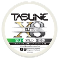 Tasline Elite White X8 Pure Solid Braid 1000m 50lb Thumbnail Tasline Elite White X8 Pure Solid Braid 1000m 50lb