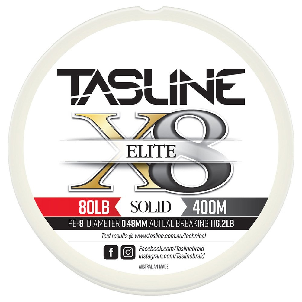 Tasline Elite White Braid 80lb 400m Spool