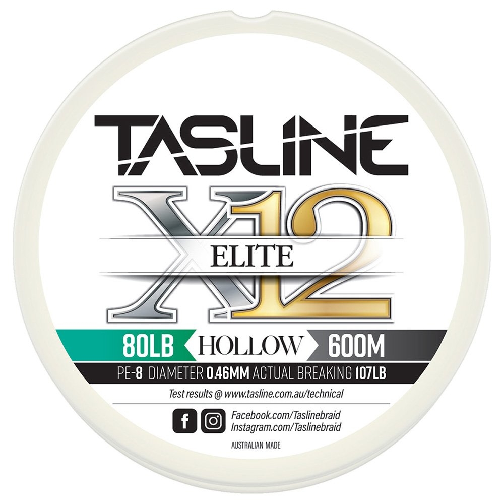 Tasline Elite X12 Pure Hollow Core Braid 600m
