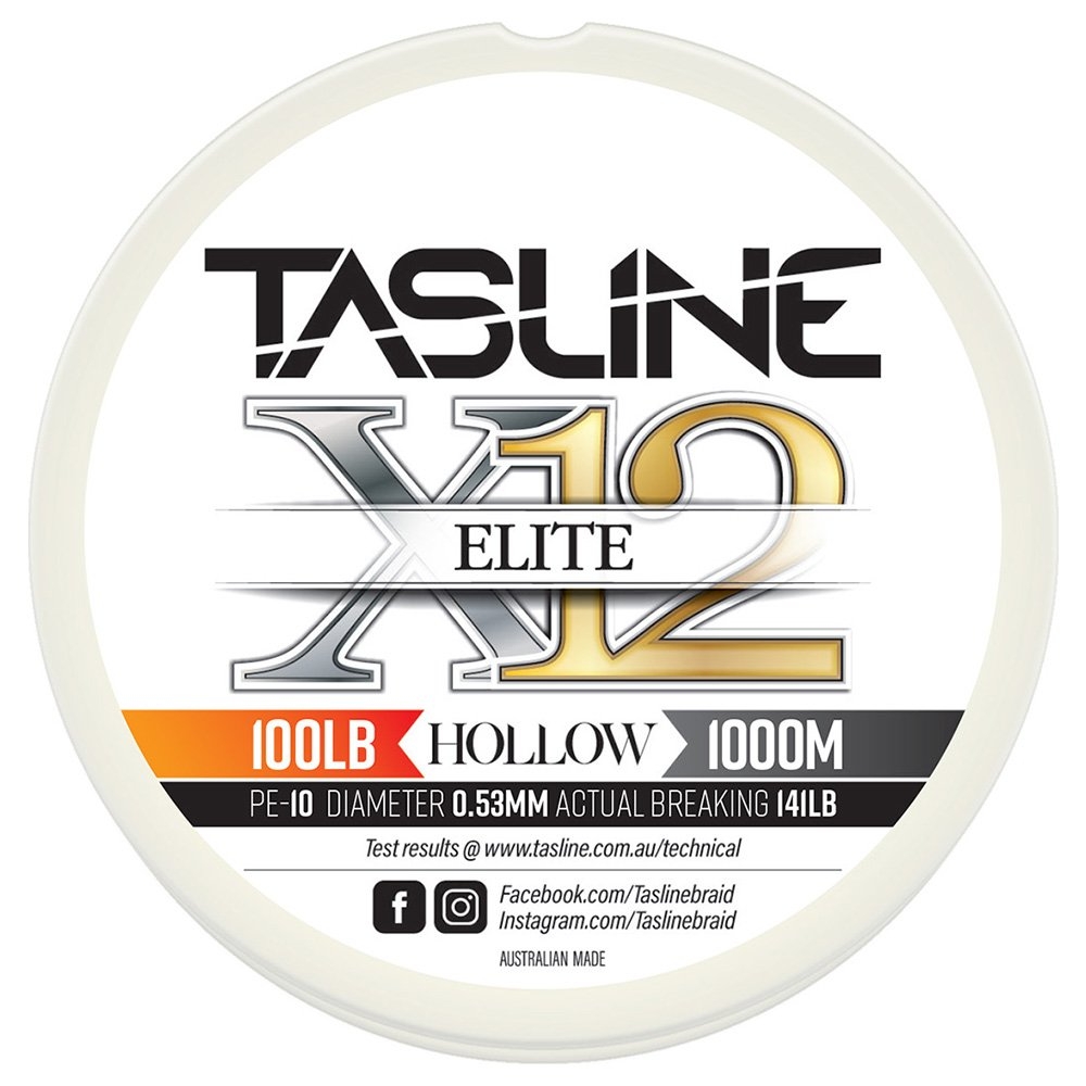 Tasline Elite X12 Pure Hollow Core Braid 1000m