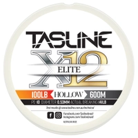 Tasline Elite X12 Pure Hollow Core Braid 600m 100lb Thumbnail Tasline Elite X12 Pure Hollow Core Braid 600m 100lb