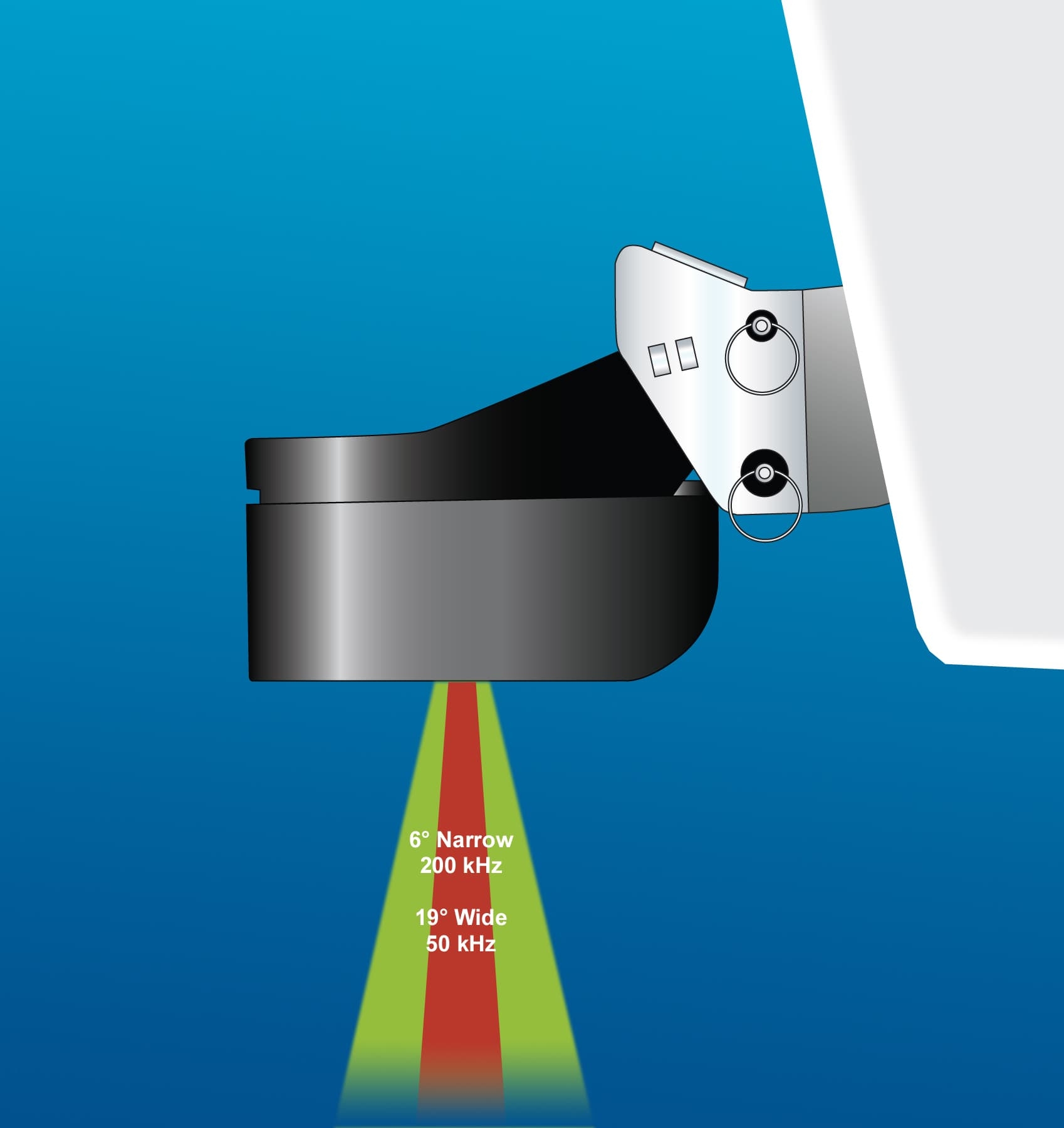 Airmar TM2654LH DT XID Transom Mount Transducer 1kW 42-65 / 130-210 kHz No Plug