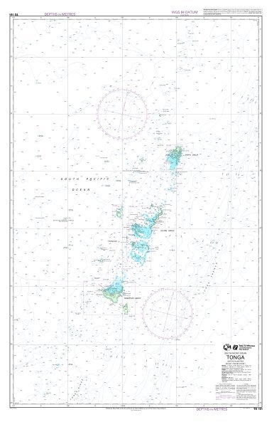LINZ TO101 Nautical Chart Tonga