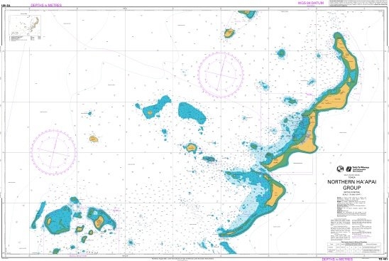 LINZ TO401 Nautical Chart Northern Haápai Group
