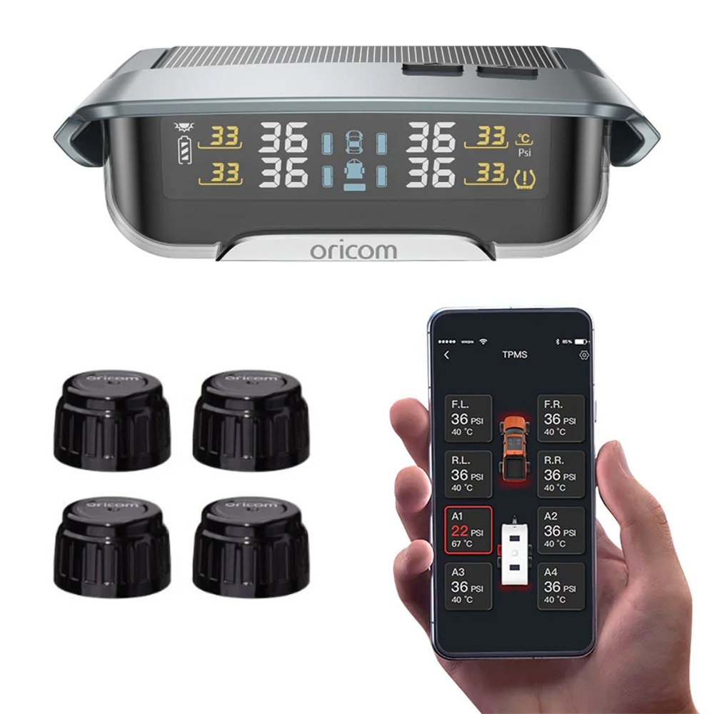 Oricom TPMS10-4E Tyre Pressure Monitoring System with 4 External Sensors