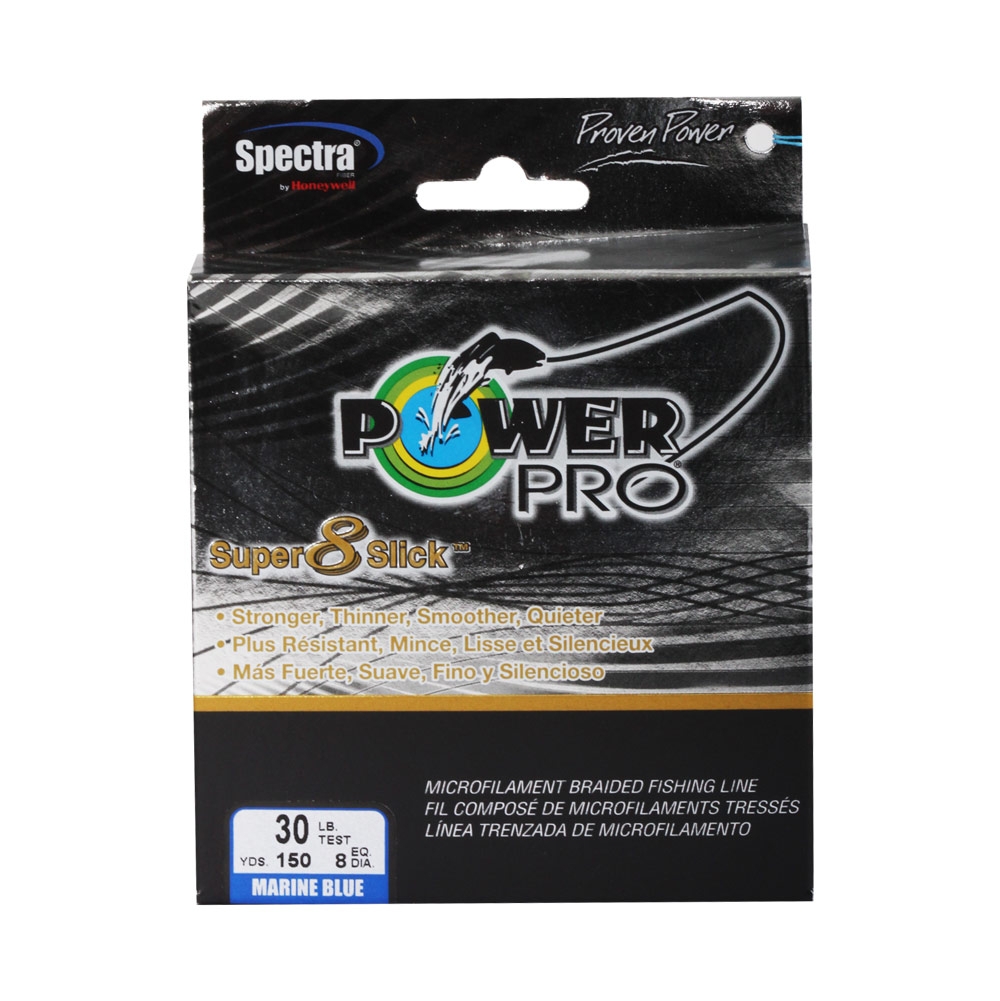 PowerPro Super 8 Slick Braid Marine Blue 150yd 30lb