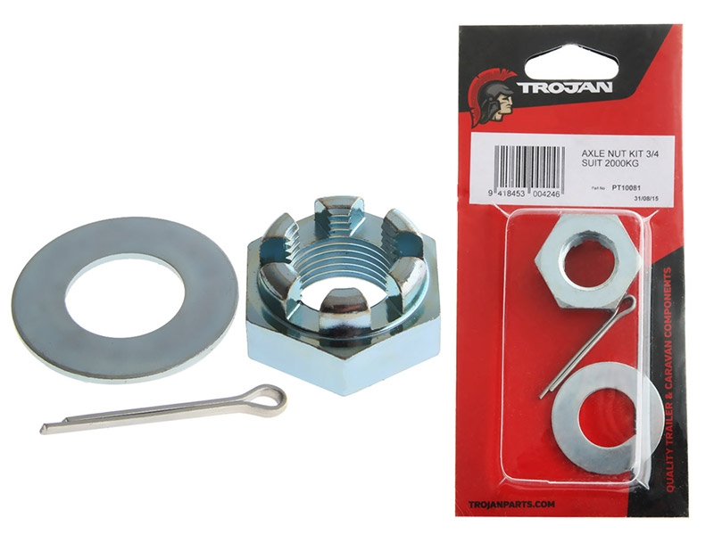 Trojan Trailer Nut and Washer Kit for 2000kg Hubs