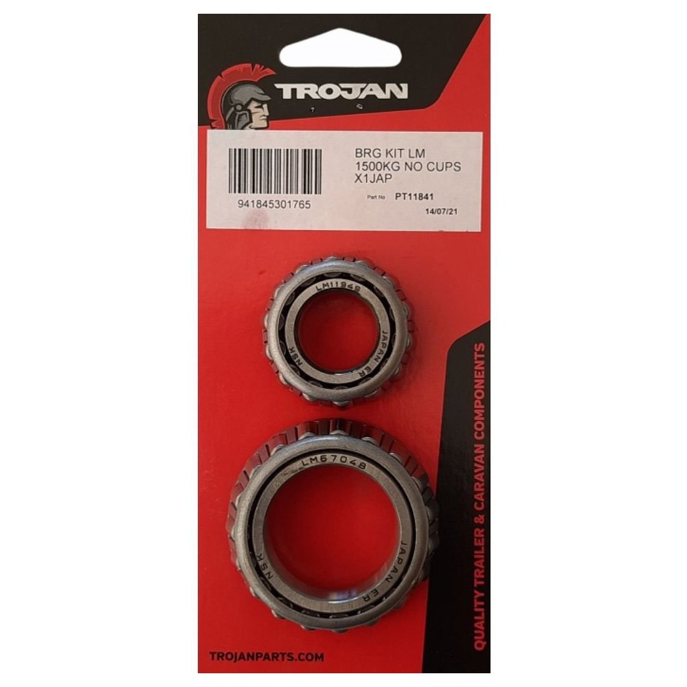 Trojan Trailer Wheel Bearing Kit for 1500kg Hub No Cups Japanese Bearings