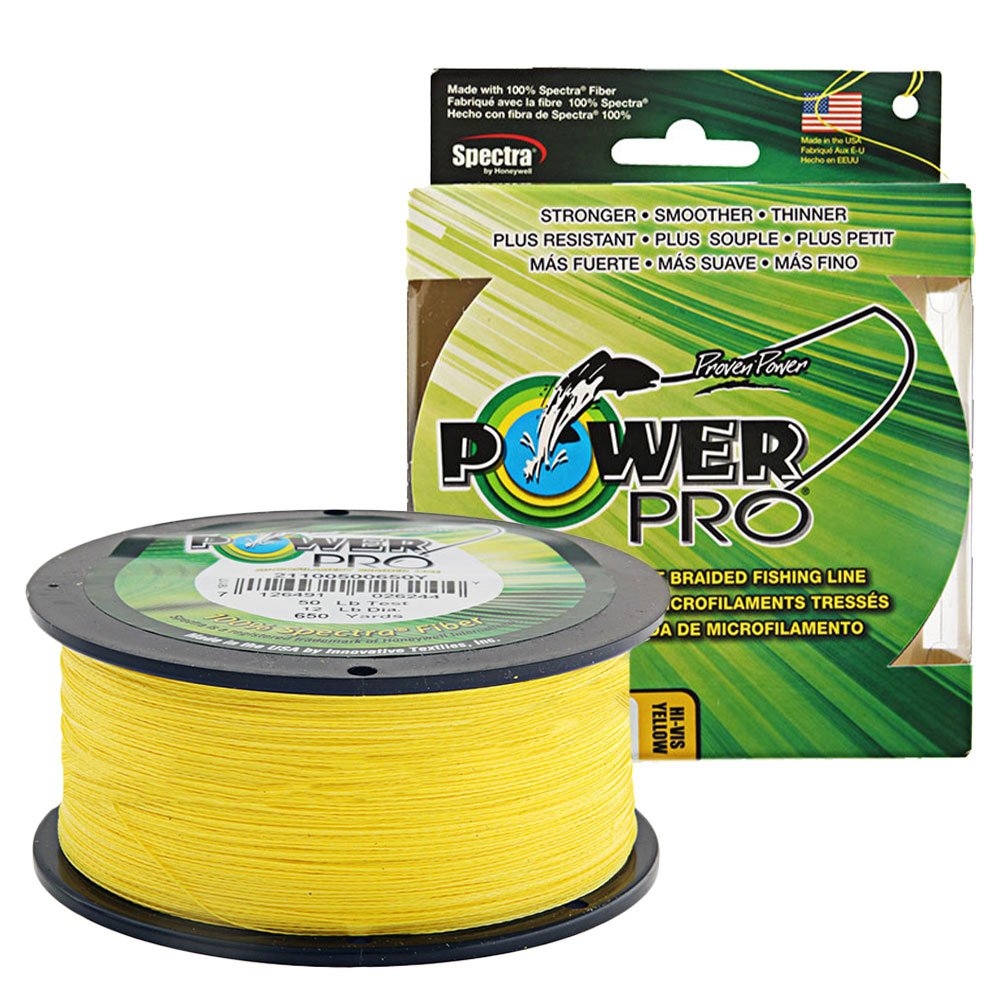 PowerPro High-Visibility Yellow Braid 50lb 650yd 0.36mm