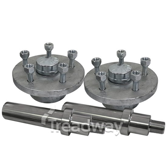 Treadway Hub Set 5x4.5in PCD 39mm Axles Knott Compact Bearings