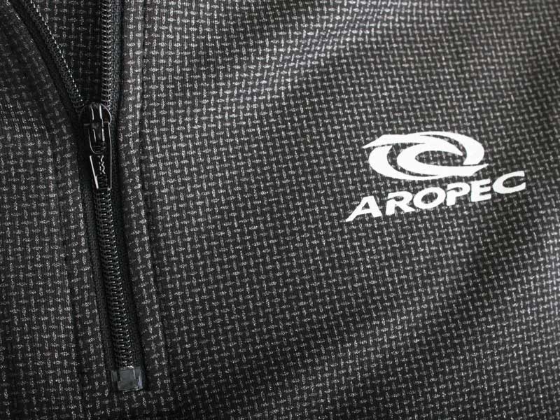 Aropec Quick-Dry Half Zip Mens Thermal Rash Shirt Black L