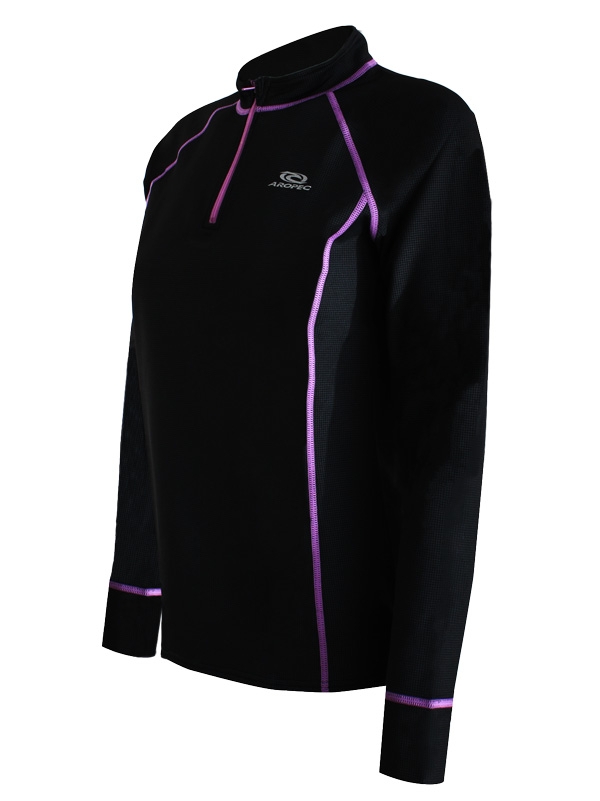 Aropec Womens Thermo-Regulated Quick-Dry Watersports Top with Zip S