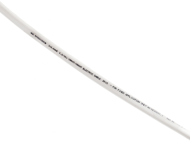 BEP Twin Core Sheathed Cable 4mm 0.6/1kV White - Per Metre