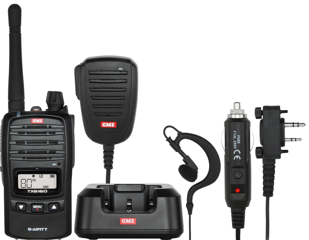 GME TX6160 UHF CB Handheld Radio 5/1W