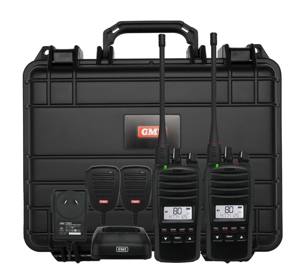 GME TX6600STP IP67 UFB CB Handheld Radio 5W Twin Pack