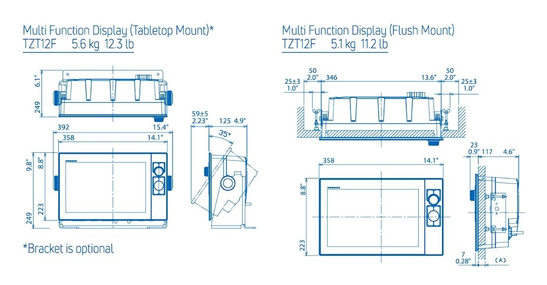 Furuno NavNet TZTouch3 12.1in GPS/Fishfinder TM275 Package