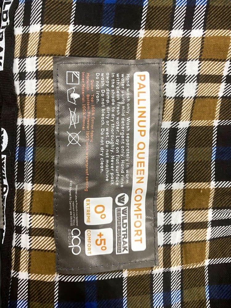 Wildtrak Pallinup Queen Comfort 0C Sleeping Bag
