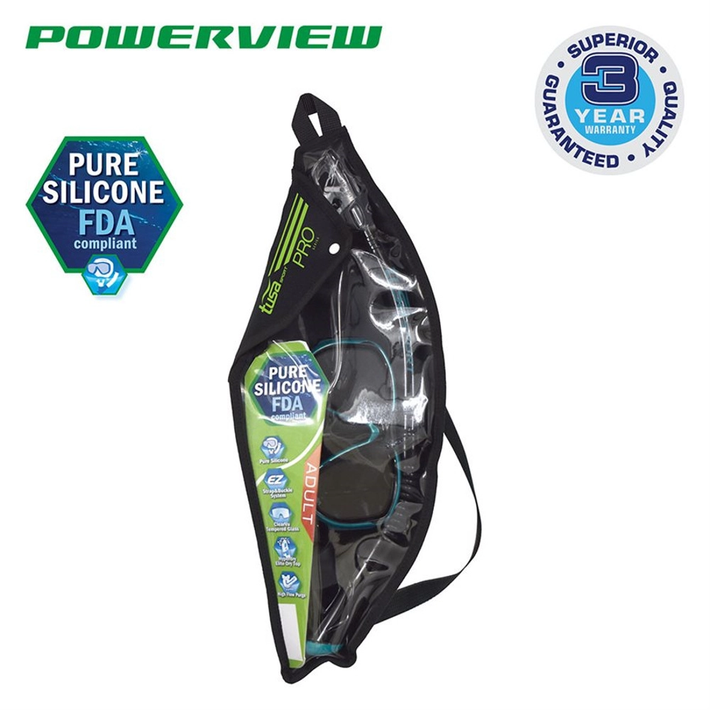 TUSA Sport Powerview Adult Black Series Combo Black/Black Mirrored Lens TUSA Sport Powerview Adult Black Series Combo Black/Black Mirrored Lens