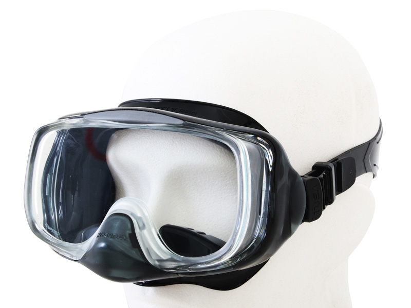 TUSA Sport Imprex 3D Dry Adult Dive Mask and Snorkel Set Black/Black