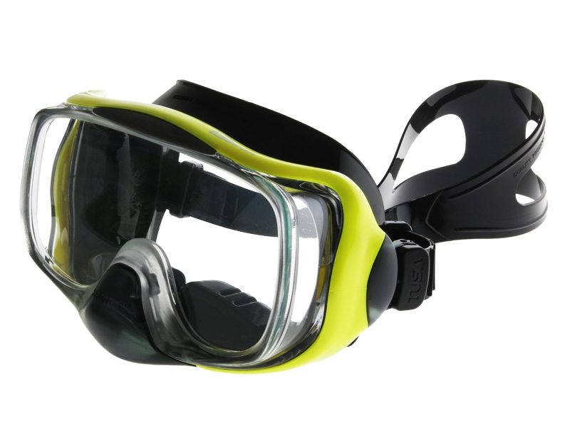 TUSA Sport Imprex 3D Dry Adult  Mask and Snorkel Set Black/Yellow
