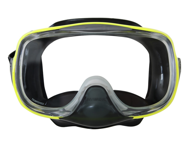 TUSA Sport Imprex 3D Dry Adult  Mask and Snorkel Set Black/Yellow