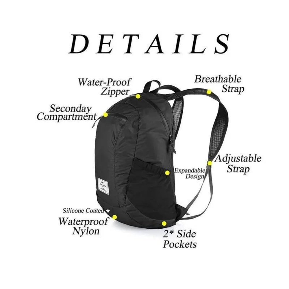 Naturehike Ultralight Water Resistant Foldable Backpack 18L