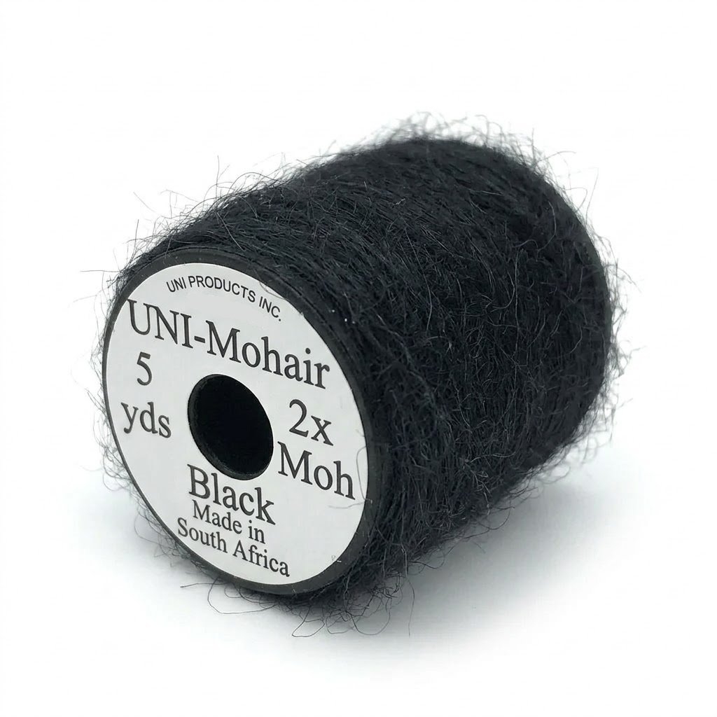 UNI Mohair Leech Yarn 4.5m Black