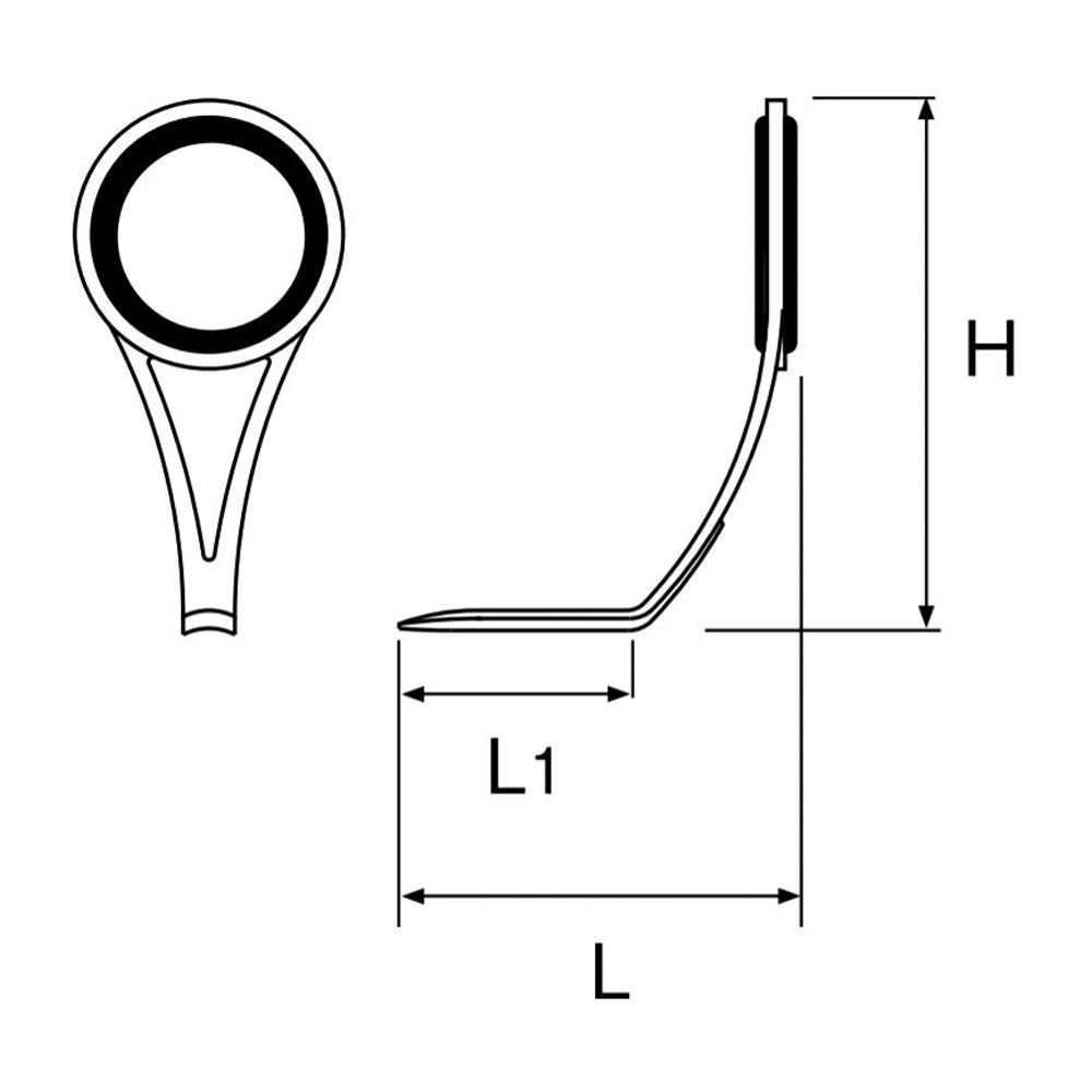 Fuji BCLYOG Single Leg Rod Guide Dark Grey