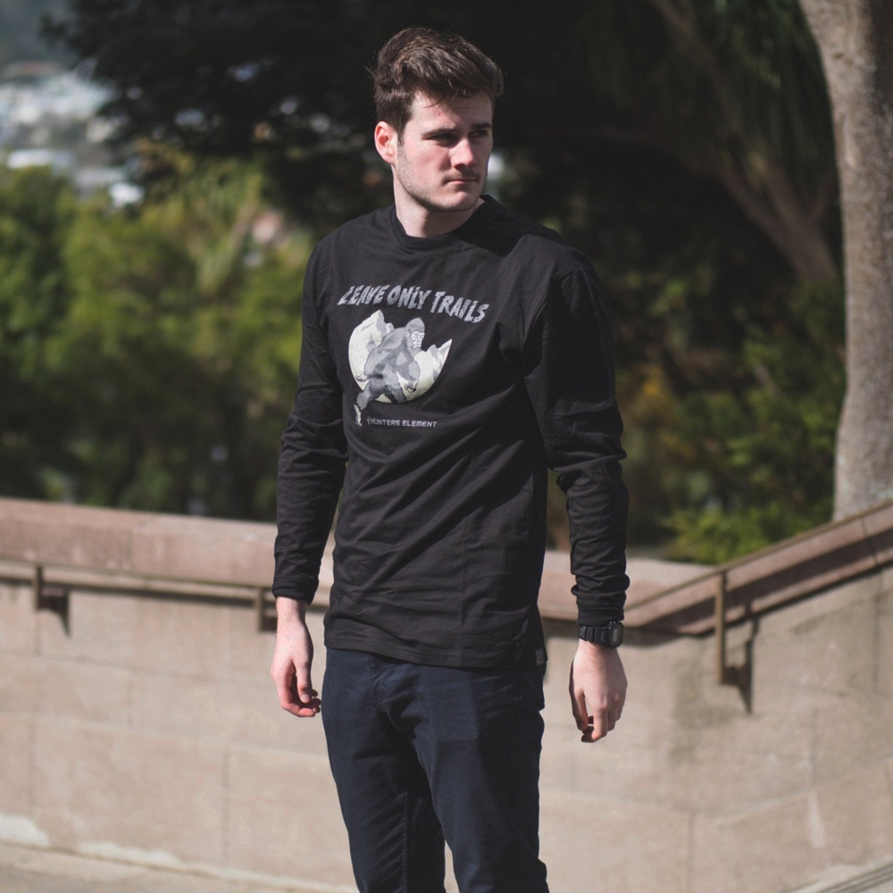 Hunters Element Leave Only Trails Mens Long Sleeve Shirt