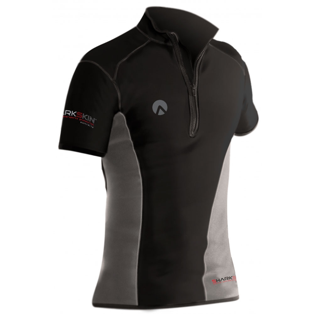 Sharkskin Mens Chillproof with Chest Zip Short Sleeve Top