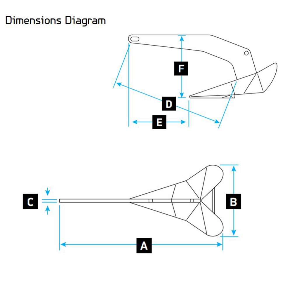 Lewmar DTX Stainless Steel Anchor