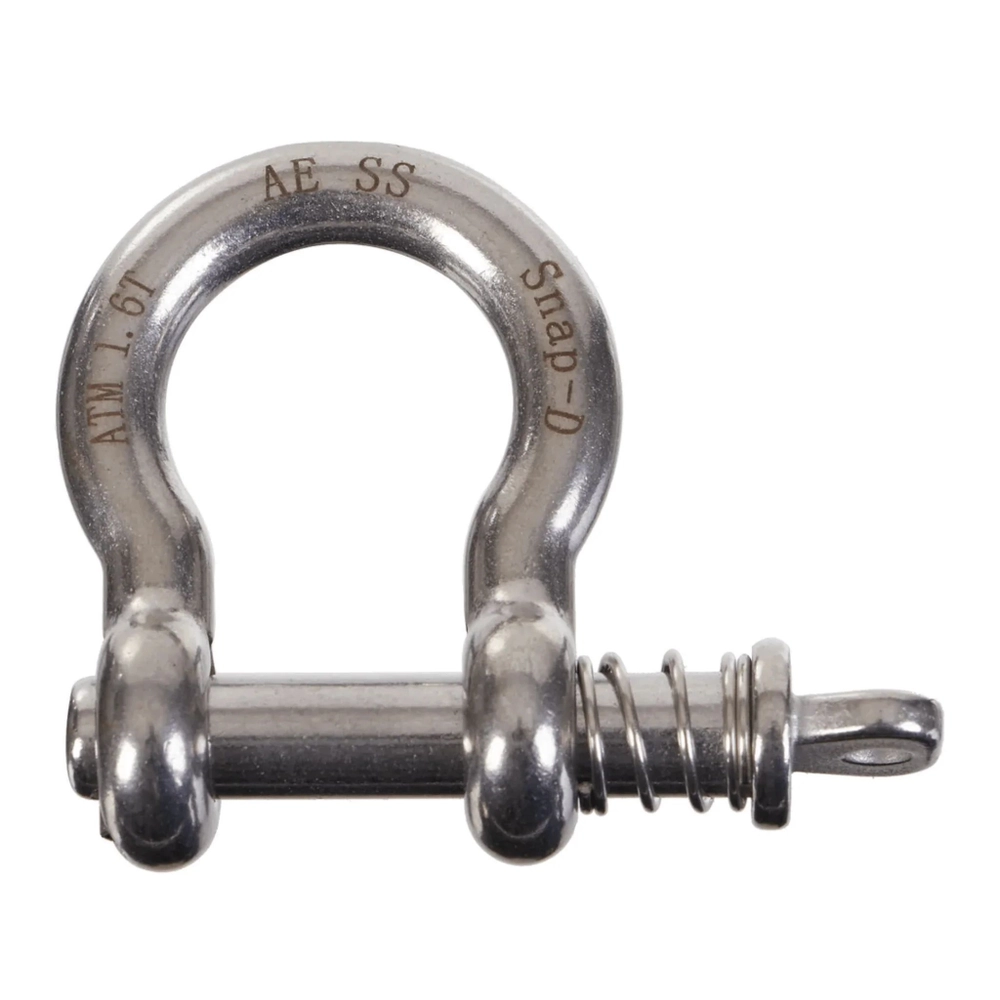 Snap-D 304 Stainless Steel Bow Shackle 10mm 1070kg Snap-D 304 Stainless Steel Bow Shackle 10mm 1070kg