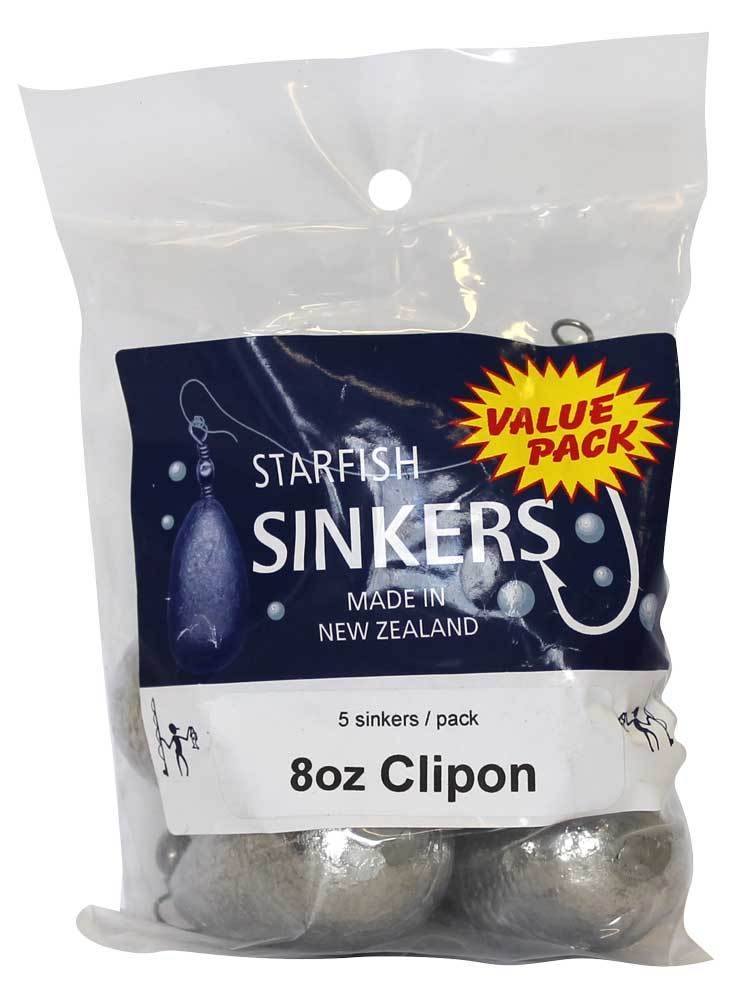 Starfish Clip-On Swivel Sinkers Value Pack 8oz Qty 5