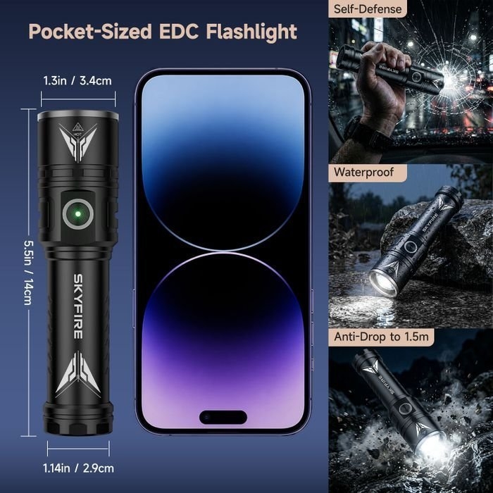 SKYFIRE 2173J Flashlight Torch IP54 931 Lumens